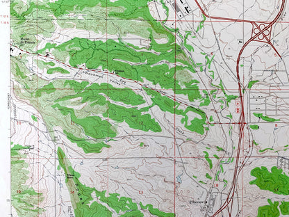 Antique Pikeview, Colorado 1961 US Geological Survey Topographic Map – El Paso County, Edgerton, Breed, Woodmen, Papeton, Wilsons Ranch, CO