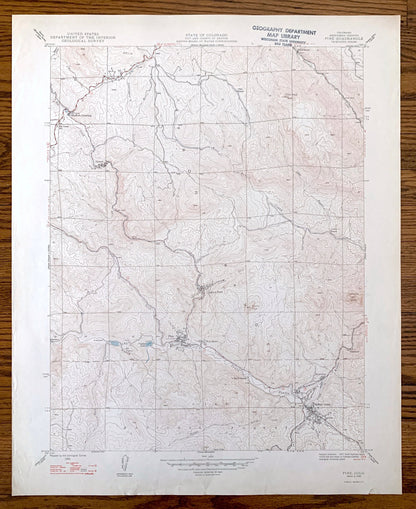 Antique Pine, Colorado 1948 US Geological Survey Topographic Map – Jefferson County, Glenelk, Ferndale, Riverview, Buffalo Creek, CO