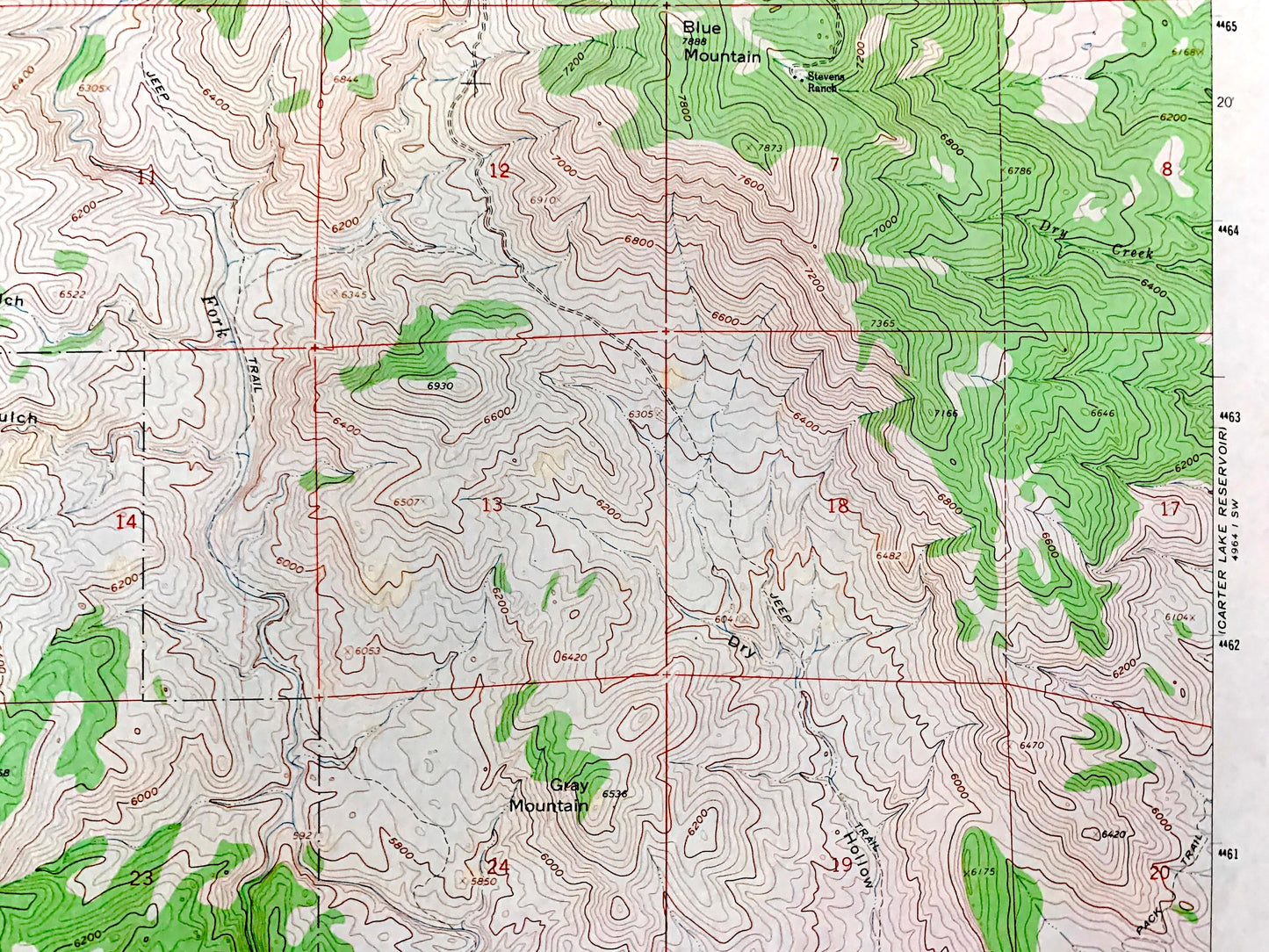 Antique Pinewood Lake, Colorado 1962 US Geological Survey Topographic Map – Larimer, Boulder County, Roosevelt National Forest, Reservoir CO