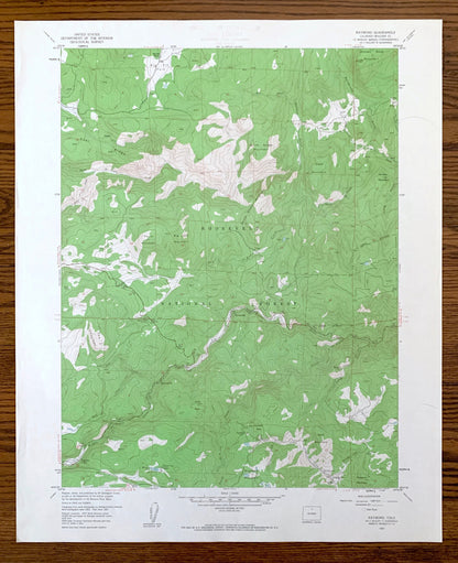 Antique Raymond, Colorado 1957 US Geological Survey Topographic Map – Boulder County, Riverside, Peaceful Valley, Gresham, Balarat, CO