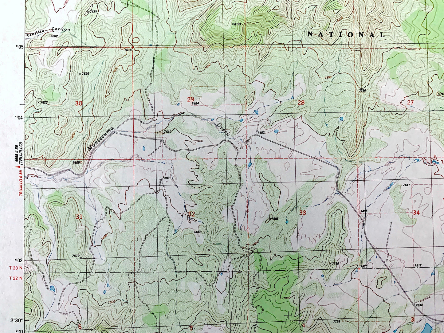 Antique Edith, Colorado 1984 US Geological Survey Topographic Map – Archuleta County, San Juan National Forest, CO, Rio Arriba County, NM