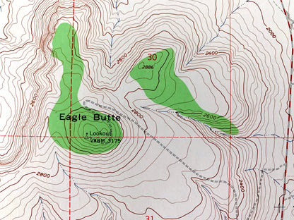 Antique Eagle Butte, Oregon 1962 US Geological Survey Topographic Map – Wasco, Jefferson County, Kahneeta Hot Springs, Agency Plains, OR