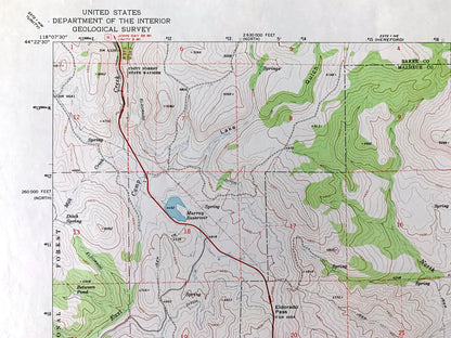 Antique Eldorado Pass, Oregon 1972 US Geological Survey Topographic Map – Baker, Malheur County, Whitman National Forest, OR