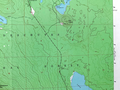 Antique Elk Lake, Oregon 1963 US Geological Survey Topographic Map – Lane, Deschutes County, Deschutes National Forest, Hosmer Lake, OR