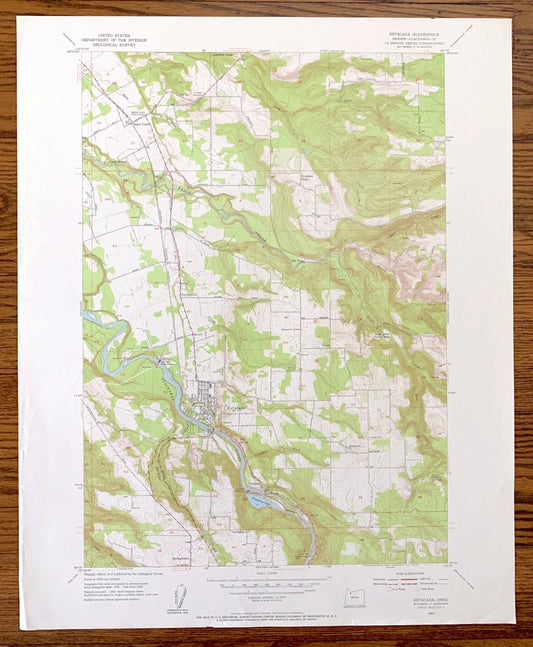 Antique Estacada, Oregon 1954 US Geological Survey Topographic Map – Clackamas County, Eagle Creek, Douglas Ridge, Currinsville, Faraday, OR