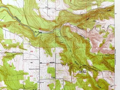 Antique Estacada, Oregon 1954 US Geological Survey Topographic Map – Clackamas County, Eagle Creek, Douglas Ridge, Currinsville, Faraday, OR