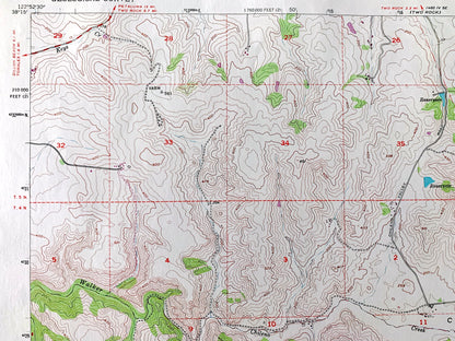 Antique Point Reyes NE, California 1954 US Geological Survey Topographic Map – Sonoma, Marin County, Nicasio, Laguna De San Antonio, CA