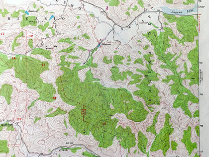 Antique Point Reyes NE, California 1954 US Geological Survey Topographic Map – Sonoma, Marin County, Nicasio, Laguna De San Antonio, CA