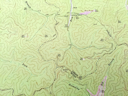 Antique Man, West Virginia 1963 US Geological Survey Topographic Map – Mingo, Logan County, Magnolia, Mountain View, Hampden, Tamcliff, WV