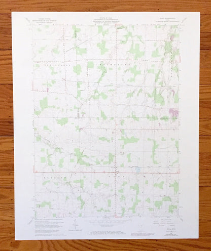 Antique Nova, Ohio 1960 US Geological Survey Topographic Map – Ashland, Lorain, Huron County, Ruggles, Troy, New London, Rochester, OH
