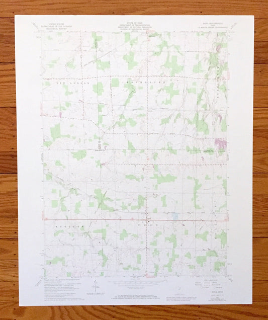 Antique Nova, Ohio 1960 US Geological Survey Topographic Map – Ashland, Lorain, Huron County, Ruggles, Troy, New London, Rochester, OH