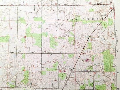 Antique Olivesburg, Ohio 1960 US Geological Survey Topographic Map – Richland County, Franklin, Shenandoah, Weller, Milton, Adario, OH