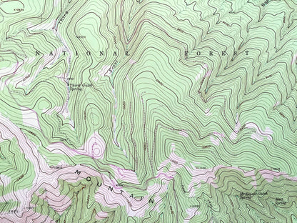 Antique The Seven Hermits, Colorado 1962 US Geological Survey Topographic Map – White River National Forest, Eagle County, Rockies, 7, CO