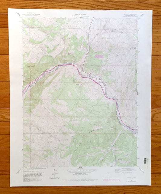 Antique Wolcott, Colorado 1962 US Geological Survey Topographic Map – White River National Forest, Eagle County, Rockies, Eagle River, CO