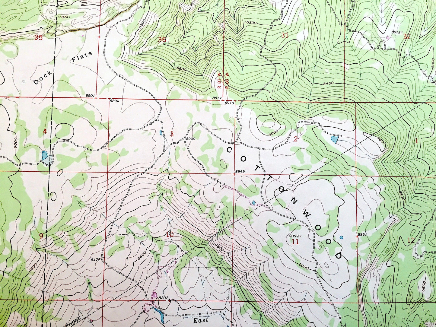 Antique Cottonwood Pass, Colorado 1961 US Geological Survey Topographic Map – White River National Forest, Eagle County, Garfield County, CO