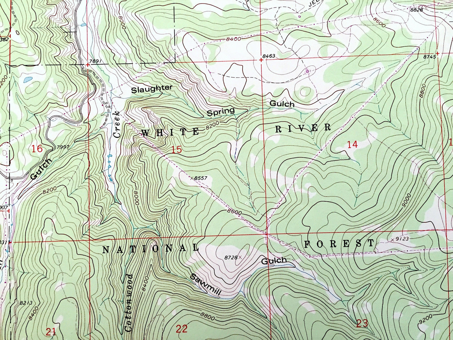 Antique Cottonwood Pass, Colorado 1961 US Geological Survey Topographic Map – White River National Forest, Eagle County, Garfield County, CO