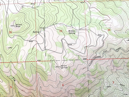 Antique Broken Rib Creek, Colorado 1974 US Geological Survey Topographic Map – White River National Forest, Garfield County, Deep Creek, CO