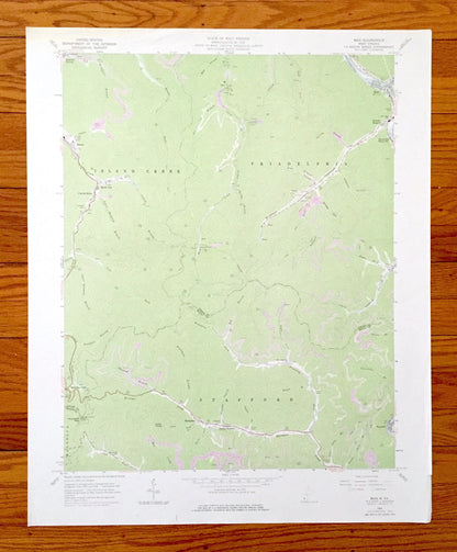 Antique Man, West Virginia 1963 US Geological Survey Topographic Map – Mingo, Logan County, Magnolia, Mountain View, Hampden, Tamcliff, WV