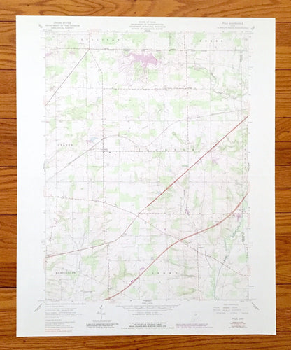 Antique Polk, Ohio 1961 US Geological Survey Topographic Map – Ashland, Medina, Wayne County, Redhaw, Perry, Montgomery, Cinnamon Lake, OH