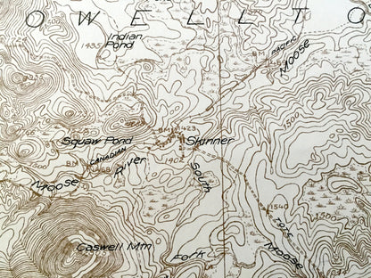 Antique Skinner, Maine 1928 US Geological Survey Topographic Map – Franklin, Somerset County, Beattie, Lowellton, Forsythe, Holeb, Appleton