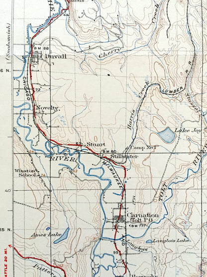 Antique Sultan, Washington 1923 US Geological Survey Topographic Map – Snohomish, King County, Skykomish River, Snoqualmie Forest, WA