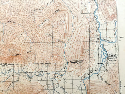 Antique Stillaguamish, Washington 1901 US Geological Survey Topographic Map – Skagit, Snohomish County, Granite Falls, Darrington, Oso, WA