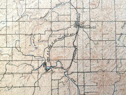 Antique Oakesdale, Washington 1905 US Geological Survey Topographic Map – Whitman County, Rockford, Tekoa, Latah, North Pine, Sunset, Warner