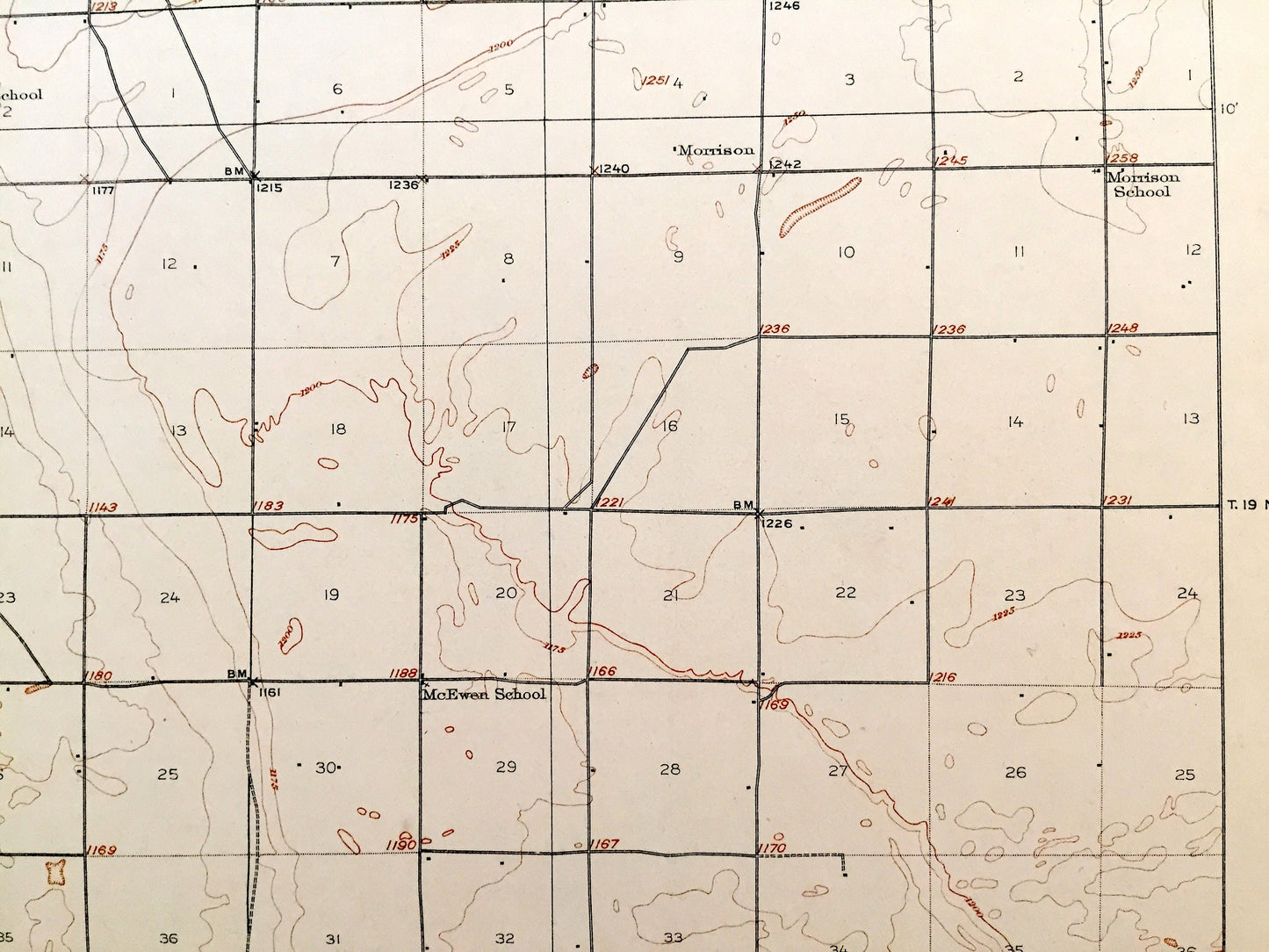 Antique Winchester, Washington 1910 US Geological Survey Topographic Map – Grant County, Columbia Basin Wildlife Area, Reservoir, WA