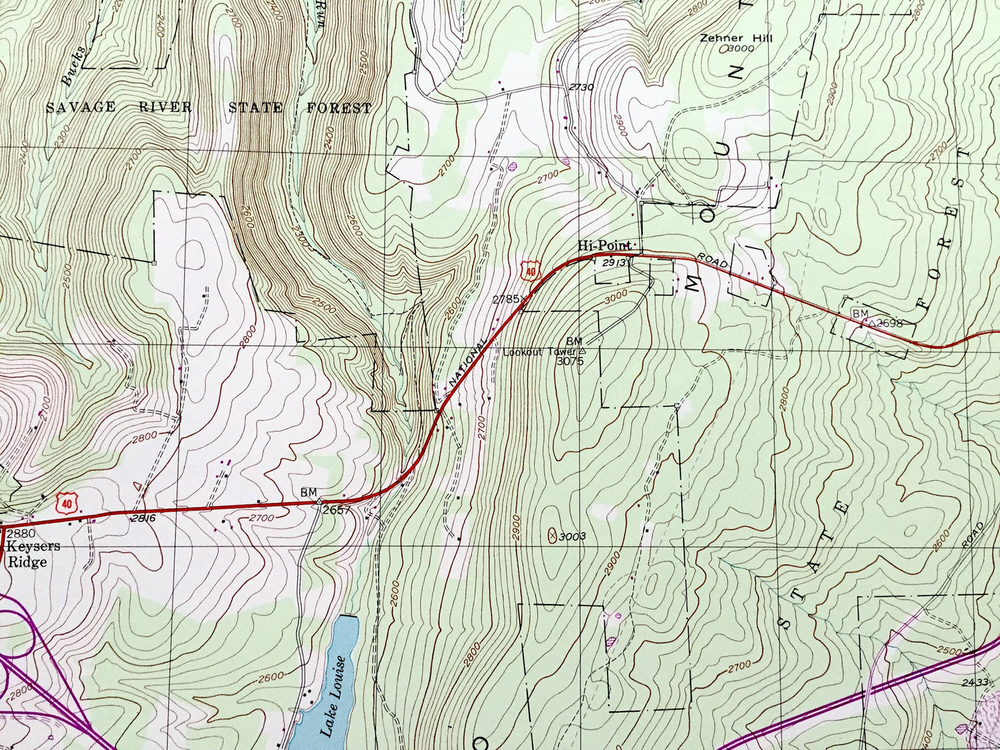 Antique Grantsville, Maryland 1994 US Geological Survey Topographic Map – Garrett County, MD, Somerset County, Addison, Elk Lick, PA