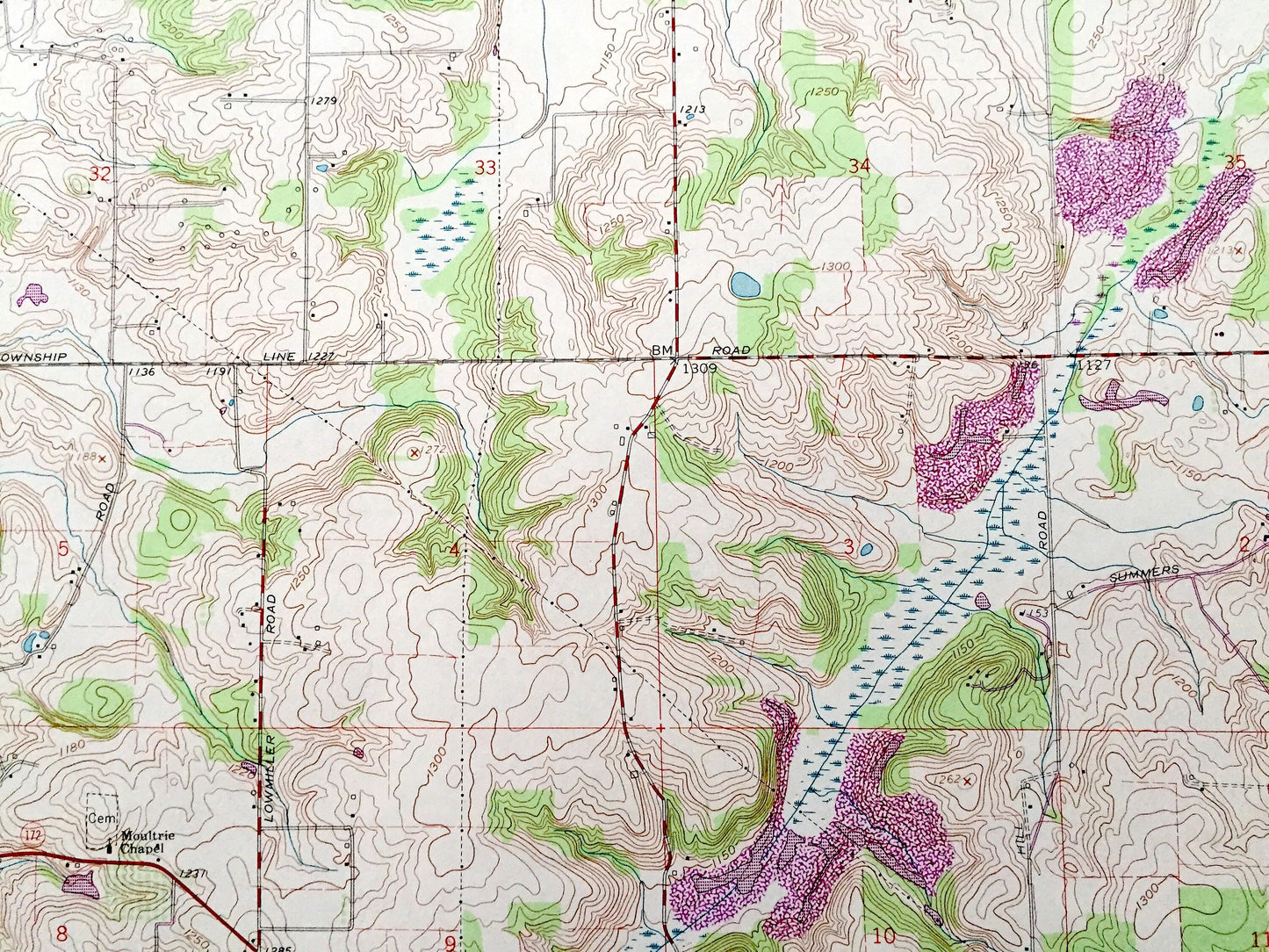 Antique Homeworth, Ohio 1960 US Geological Survey Topographic Map — Stark, Columbiana County, Washington, Knox, Paris, Chambersburg, OH