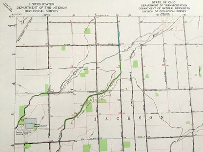 Antique Hoytville, Ohio 1960 US Geological Survey Topographic Map — Wood, Hancock County, Jackson, Henry, Pleasant, Portage, Butlers Mill OH