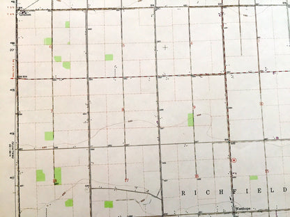 Antique McClure, Ohio 1960 US Geological Survey Topographic Map — Henry, Wood County, Damascus, Weston Grand Rapids, Richfield, Milton, OH