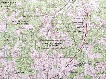 Antique Jelloway, Ohio 1961 US Geological Survey Topographic Map — Knox, Richland, Ashland County, Worthington, Hanover, Pike, Brown, OH