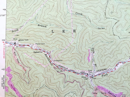 Antique Barnabus, West Virginia 1963 US Geological Survey Topographic Map – Logan, Mingo County, Island Creek, Lee, Mangolia, Stirrat, WV