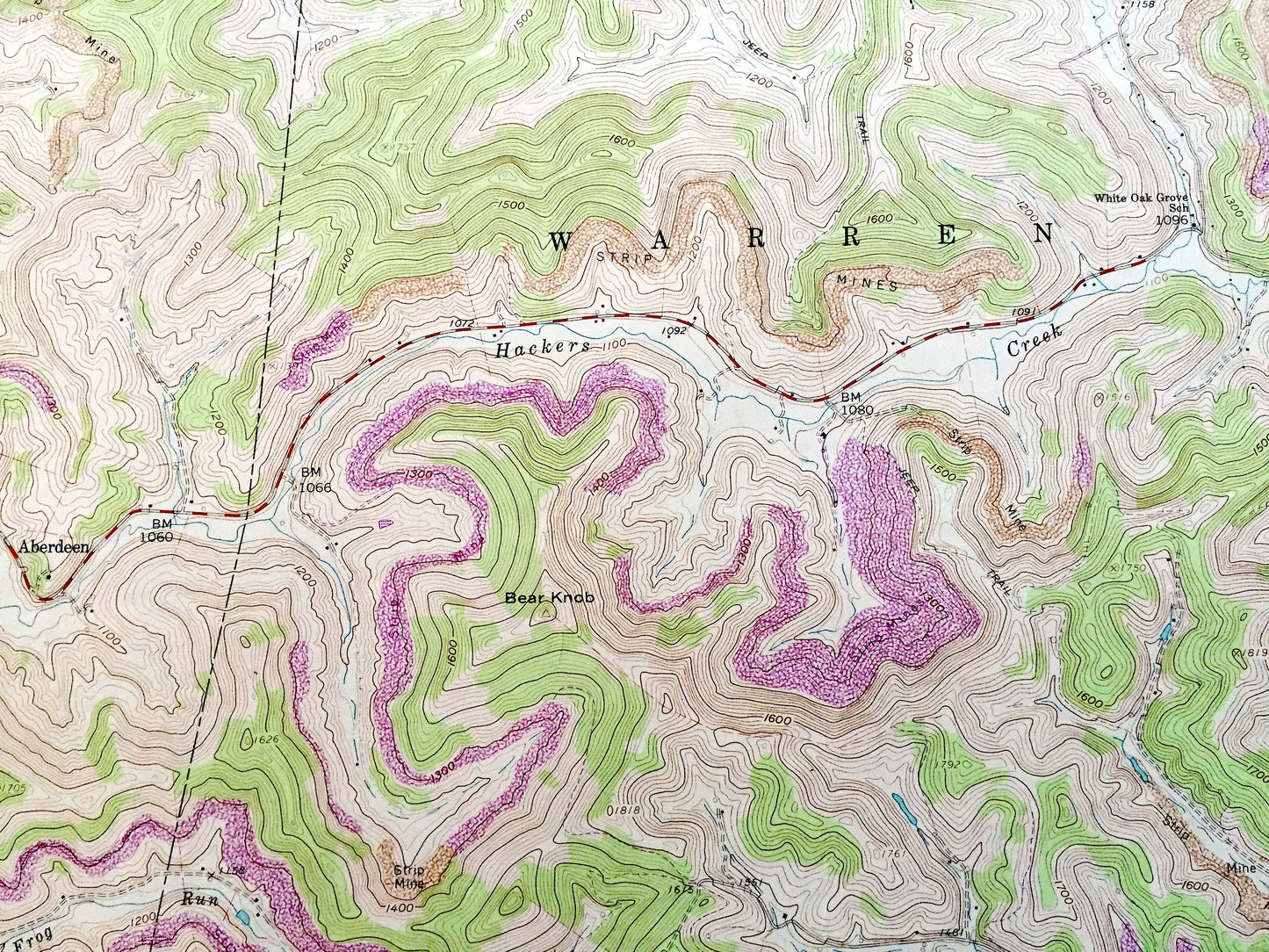 Antique Berlin, West Virginia 1961 US Geological Survey Topographic Map – Harrison, Lewis, Upshur County, Grant, Elk, Warren, Buckhannon, WV
