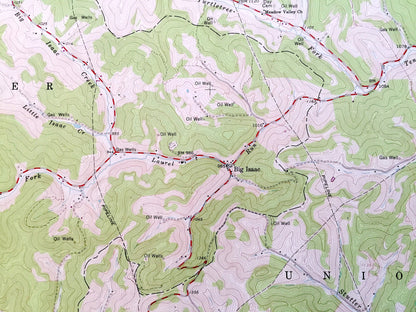 Antique Big Isaac, West Virginia 1964 US Geological Survey Topographic Map — Doddridge, Harrison, Lewis County, Greenbrier, New Milton, WV
