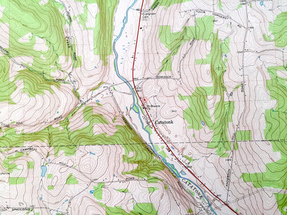 Antique Candor, New York 1969 US Geological Survey Topographic Map — Tioga County, Owego, Gridleyville, Fairfield, Hubbardtown, Catatonk, NY