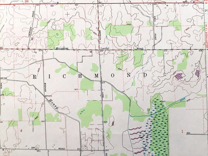 Antique Centerton, Ohio 1960 US Geological Survey Topographic Map — Huron, Seneca County, Reed, Norwich, Venice, Richmond, Omar, OH