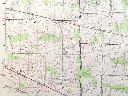 Antique Centerton, Ohio 1960 US Geological Survey Topographic Map — Huron, Seneca County, Reed, Norwich, Venice, Richmond, Omar, OH