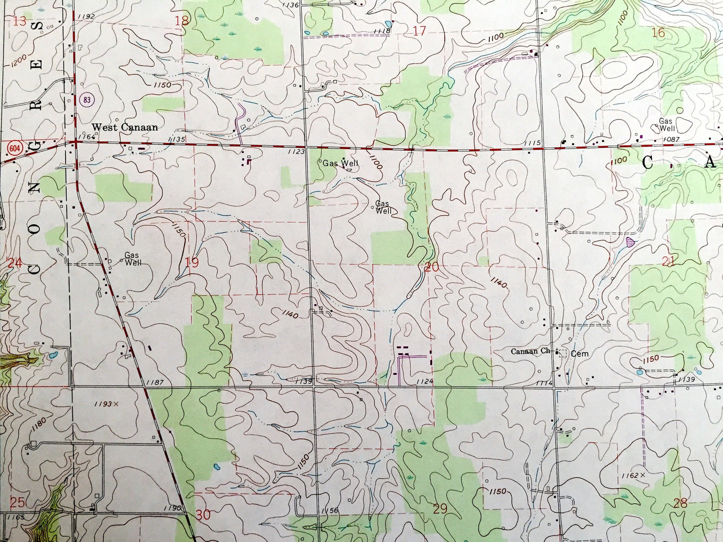 Antique Creston, Ohio 1961 US Geological Survey Topographic Map — Medina, Wayne County, Harrisville, Westfield, Congress, Canaan, Wayne, OH