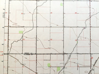 Antique Deshler, Ohio 1960 US Geological Survey Topographic Map — Henry, Wood, Putnam, Hancock County, Marion, Bartlow, Jackson, Liberty, OH