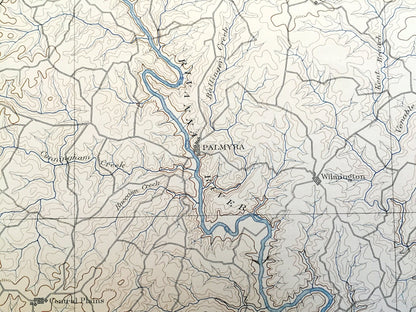 Antique Palmyra, Virginia 1888 US Geological Survey Topographic Map – Columbia, Fork Union, Scottsville, Fluvanna, Albermarle, Cumberland VA