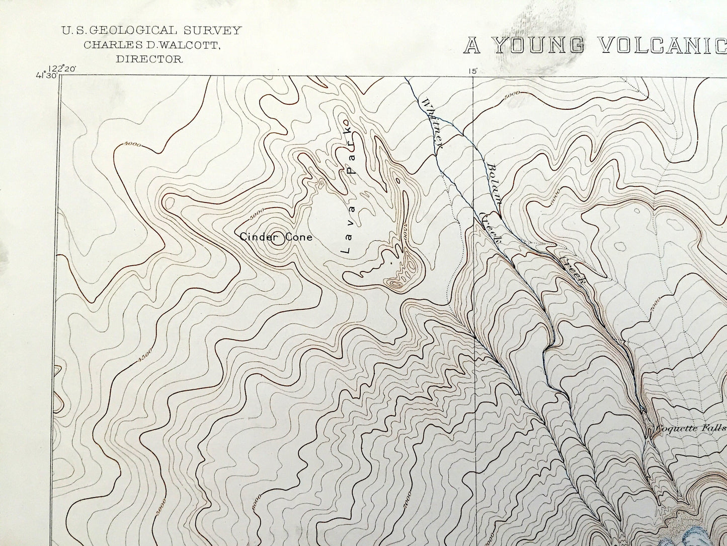 Antique Mount Shasta, California 1884 US Geological Survey Topographic Map – National Forest, Mt Shasta, Berryvale, Sisson, Siskiyou, Mt, CA