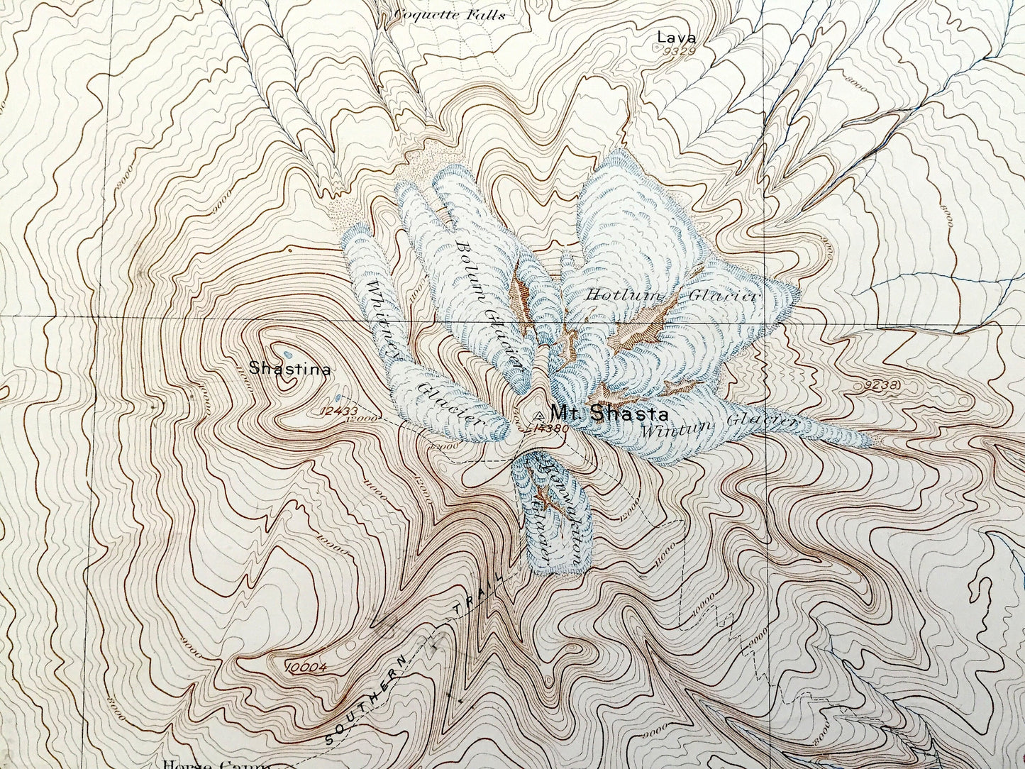 Antique Mount Shasta, California 1884 US Geological Survey Topographic Map – National Forest, Mt Shasta, Berryvale, Sisson, Siskiyou, Mt, CA