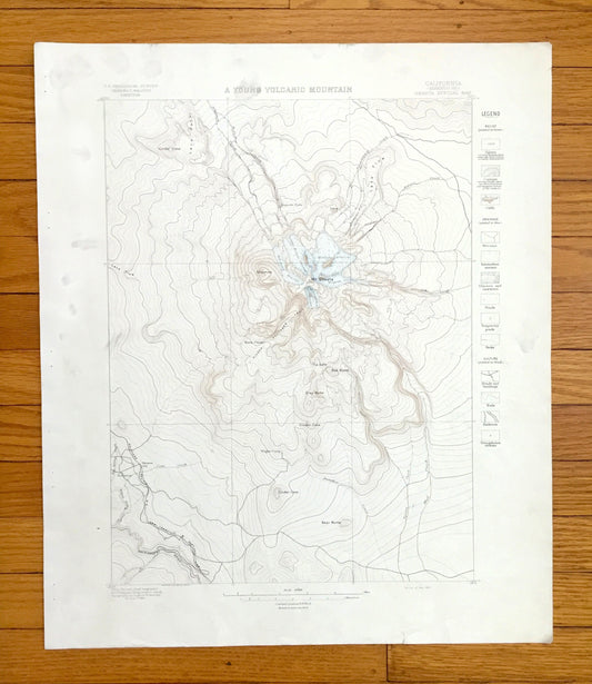 Antique Mount Shasta, California 1884 US Geological Survey Topographic Map – National Forest, Mt Shasta, Berryvale, Sisson, Siskiyou, Mt, CA