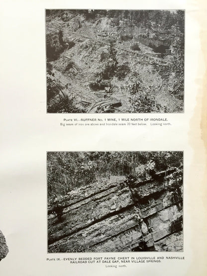 Antique Birmingham, Alabama 1904 US Geological Survey Illustrations – Bangor, Warrior, Seloca, Kimberley, Morris, Trussville, Remlap, AL