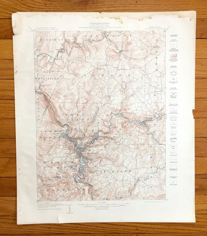 Antique Johnstown, Pennsylvania 1901 US Geological Survey Map – Westmoreland, Cambria County, Westmont, Morrellville, Ehrefeld, Conemaugh PA