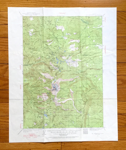 Antique Mt Jefferson, Oregon 1927 US Geological Survey Topographic Map – Marion, Clackamas, Linn County, Mount Hood National Forest, OR, Mt
