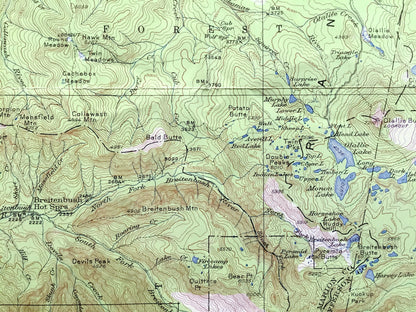 Antique Mt Jefferson, Oregon 1927 US Geological Survey Topographic Map – Marion, Clackamas, Linn County, Mount Hood National Forest, OR, Mt