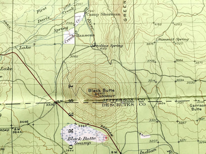 Antique Three Sisters, Oregon 1929 US Geological Survey Topographic Map – Linn, Lane, Jefferson County, Willamette, Deschutes Forest, OR